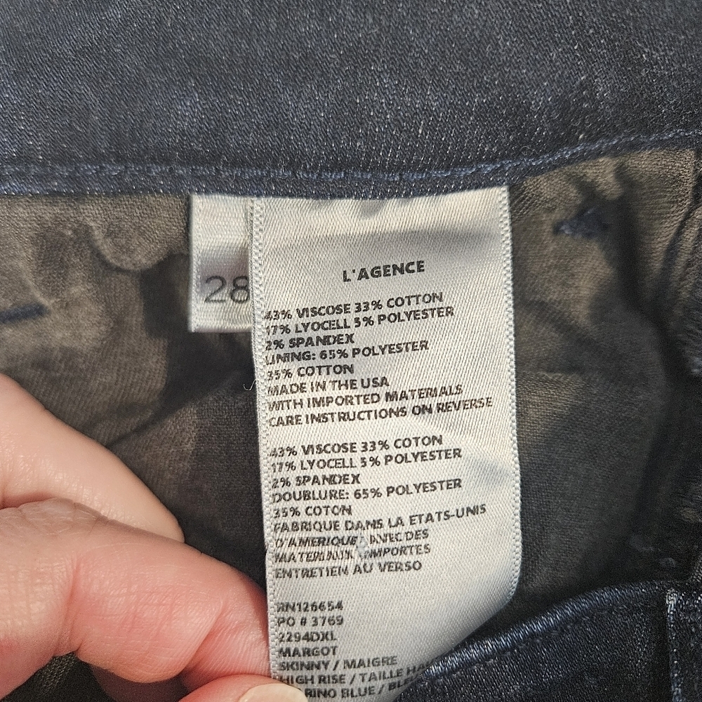 L'Agence Margot Cropped High Rise Skinny Jeans Like New - Picture 7 of 9